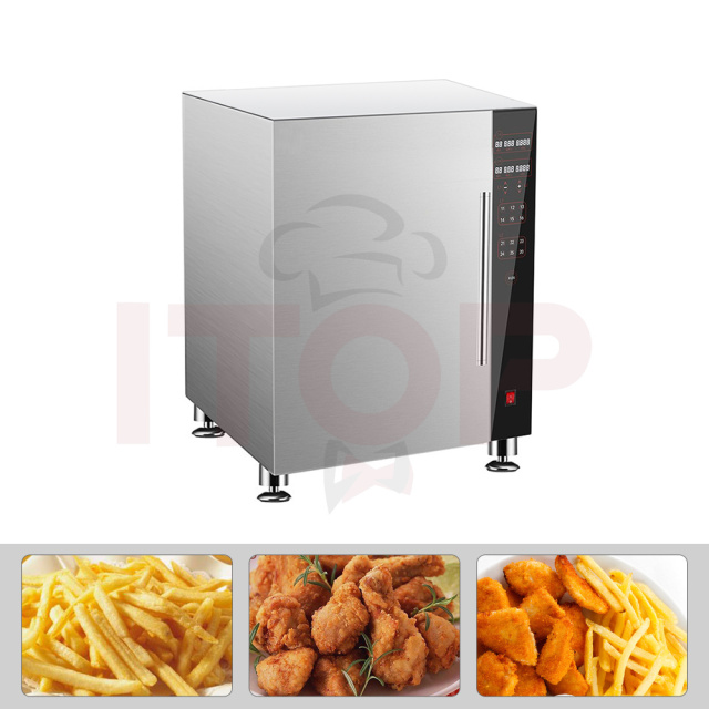 Stainless Steel Countertop Auto Lifting Commercial Deep Fryer 5-Stage Purification 4500W Temperature Control
