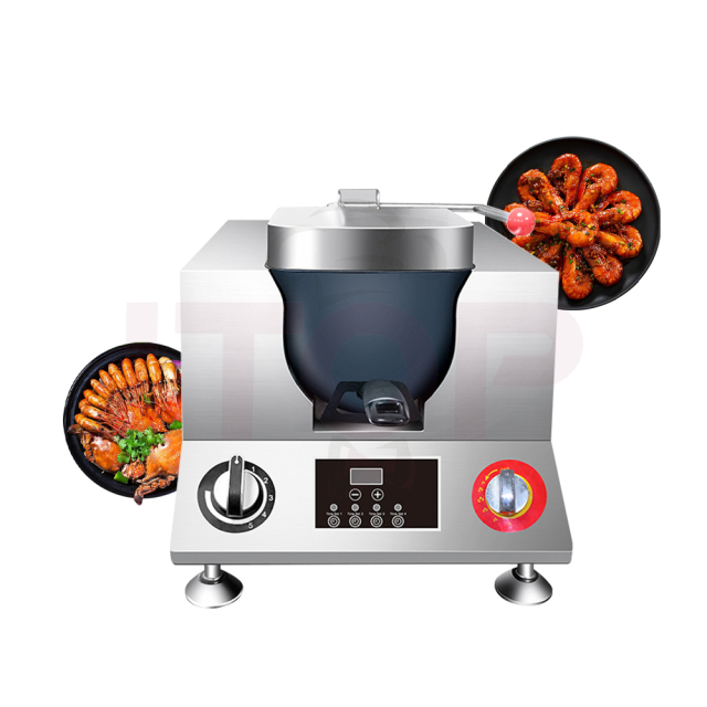 U-shape Commercial Intelligent Stainless Steel 304 Gas Heating Adjustable Height Automatic Cooking Machine