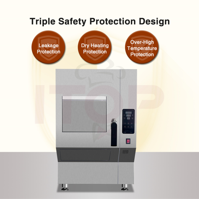 Automatic Commercial Smokeless Deep Fryer 8-Stage Electronic Purifier Activated Carbon Deodorization Ventless Equipment 380-420V