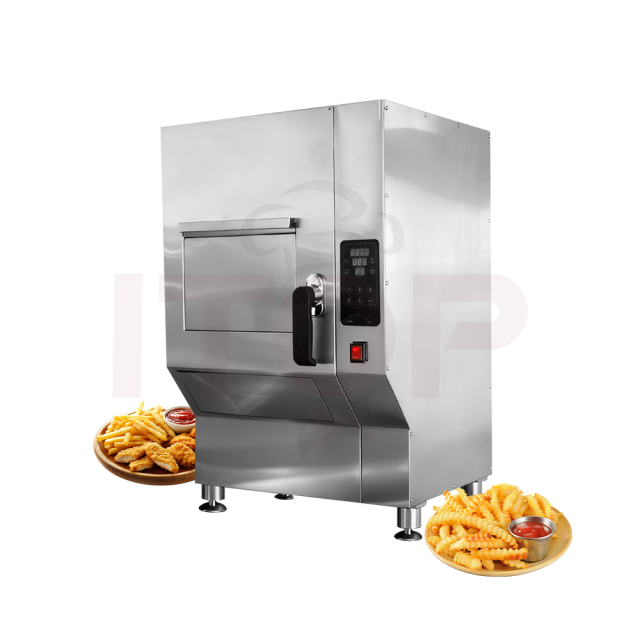 Automatic Commercial Smokeless Deep Fryer 8-Stage Electronic Purifier Activated Carbon Deodorization Ventless Equipment 380-420V
