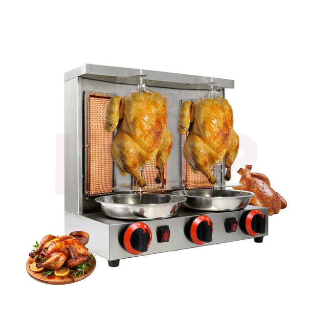 Commercial High Quality Stainless Steel Three-head Gas Bbq Grill for Middle East Hotel & Restaurant Supplies