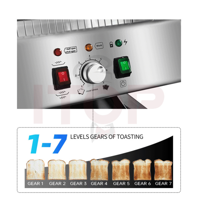 Commercial Heavy-duty Stainless Steel Conveyor Toaster 350 Slices/hour Industrial Electric Toasters