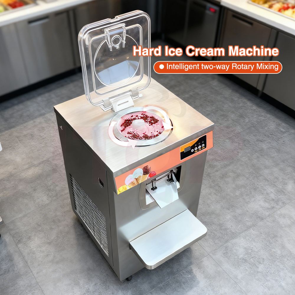 Commercial Automatic Gelato Sorbet Frozen Yogurt Hard Ice Cream Maker 6l Freezing Hopper 24l/h