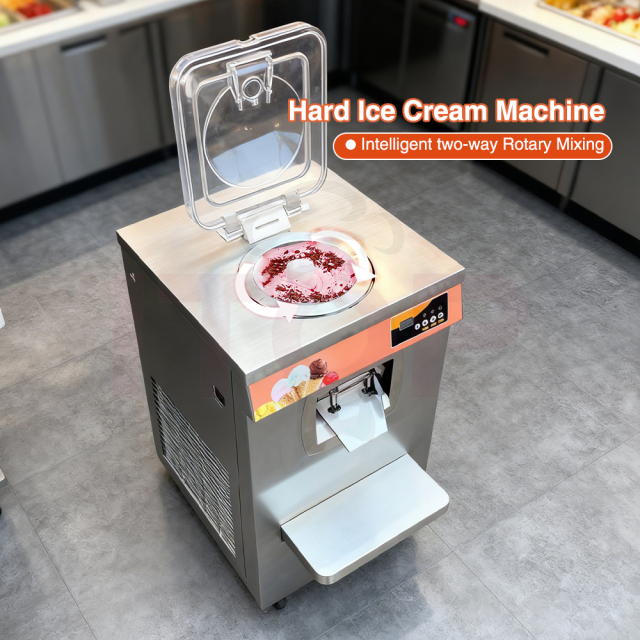 Commercial Automatic Gelato Sorbet Frozen Yogurt Hard Ice Cream Maker 6l Freezing Hopper 24l/h