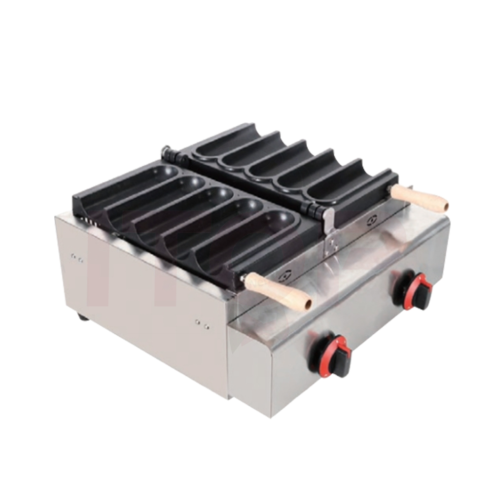 Commercial Gas Chicken 5 Five Wraps Toaster Barbecue Burrito Baker Machine Commercial Non-stick Chicken Burrito Heating Machine