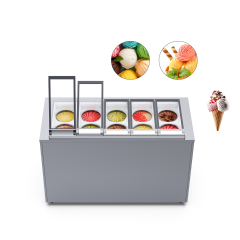 Commercial 4/6/8/10/12 Cylinders Hard Ice Cream Machine Frozen Gelato Making Machine With Imported Compressor