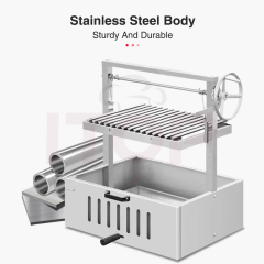 Stainless Steel Argentina Charcoal Bbq Grill Machine Multi Purpose Villa Courtyard Outdoor Party Barbecue Machine