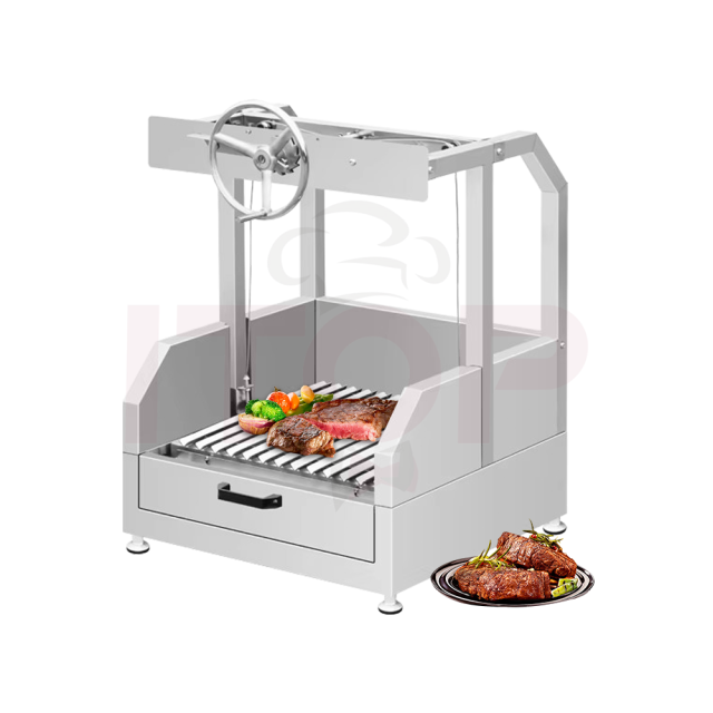Adjustable Height Outdoor Stainless Steel Santa Maria Argentine Grill Premium Bbq Equipment  Charcoal Bbq