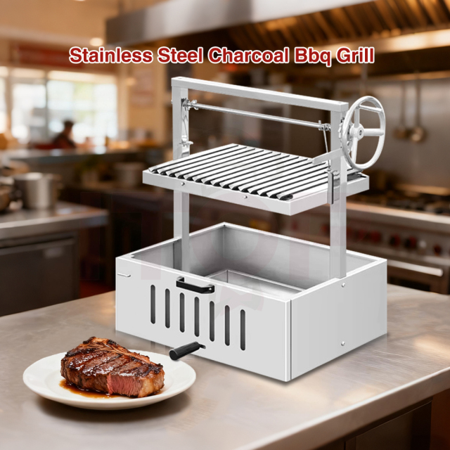 Stainless Steel Argentina Charcoal Bbq Grill Machine Multi Purpose Villa Courtyard Outdoor Party Barbecue Machine