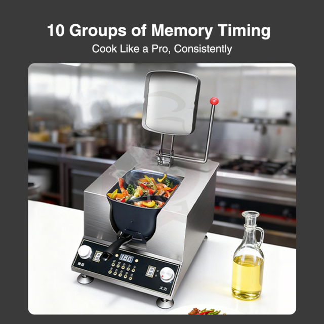 Automatic Commercial Kitchen Robotic Wok Machine For Fried Rice Noodles Pasta With Forward And Reverse Rotation