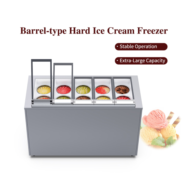 Commercial 4/6/8/10/12 Cylinders Hard Ice Cream Machine Frozen Gelato Making Machine With Imported Compressor