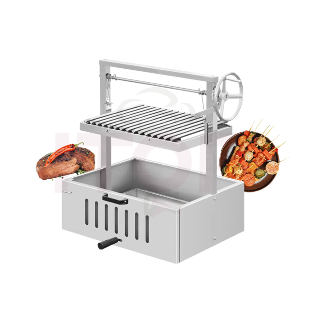 Stainless Steel Argentina Charcoal Bbq Grill Machine Multi Purpose Villa Courtyard Outdoor Party Barbecue Machine