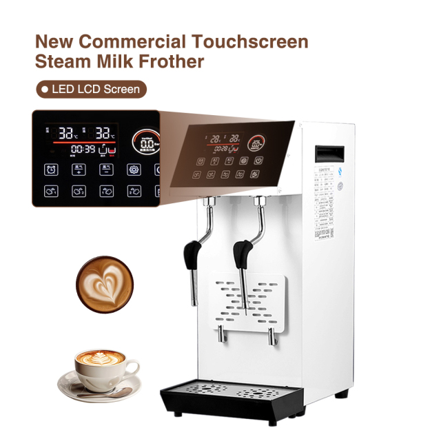 Commercial Milk Tea Shop Use Coffee Milk Steam Heating Automatic Electric Steam Milk Foam Machine With Water Dispenser