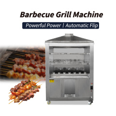 Restaurant Auto Flip Commercial Charcoal Type Brazilian Barbecue Grill Machine Bbq Grill With Electric Skewer Roller