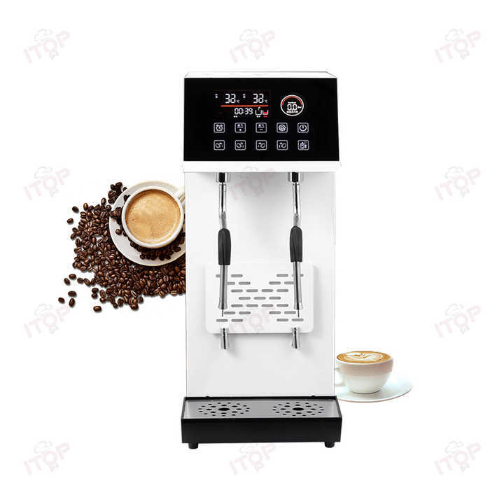 12l Boiler Dual Steam Frother Commercial Fully Automatic Tea And Coffee Shop Equipment Steam Milk Frother