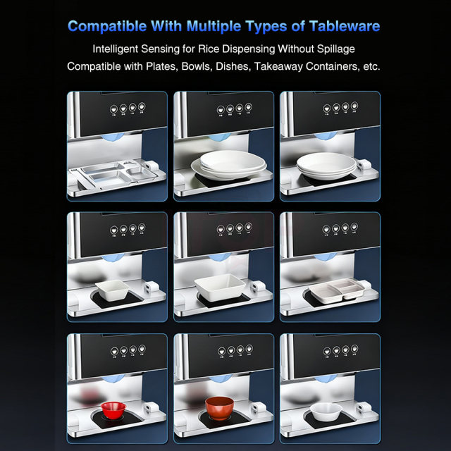 Smart Constant Warming Temperature Cooked Rice Storage Container Quantitative Dispenser For Factory School Hospital Canteen Use