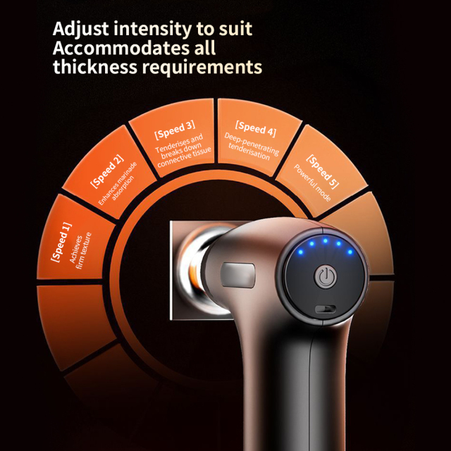 Type-c 5-speed Adjustable Settings Electric Meat Tenderizer Hammer Kitchen Meat Pounding Tool Steak Loosening