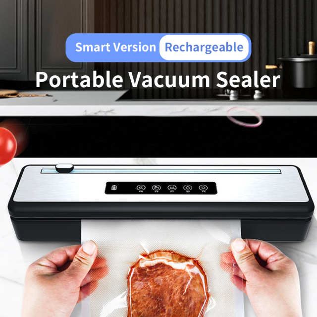 110v 220v Rechargeable Household Office Use Vacuum Food Preservation Sealer With Automatic Sealing Machine