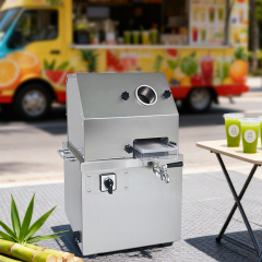 Stainless Steel Sugar Cane Press Juicer Juice Machine 3 Rolls With Reverse Function Juice Yield Reach 70%