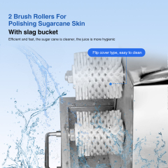 Sugarcane Juice Extracting 3 Rollers Sugar Cane Juicer Extractor Machine With Skin Polishing Function