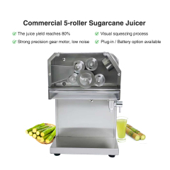Commercial Stainless Steel Sugarcane Juicer Machine 5 Rollers Electric Sugar Cane Juice Extractor