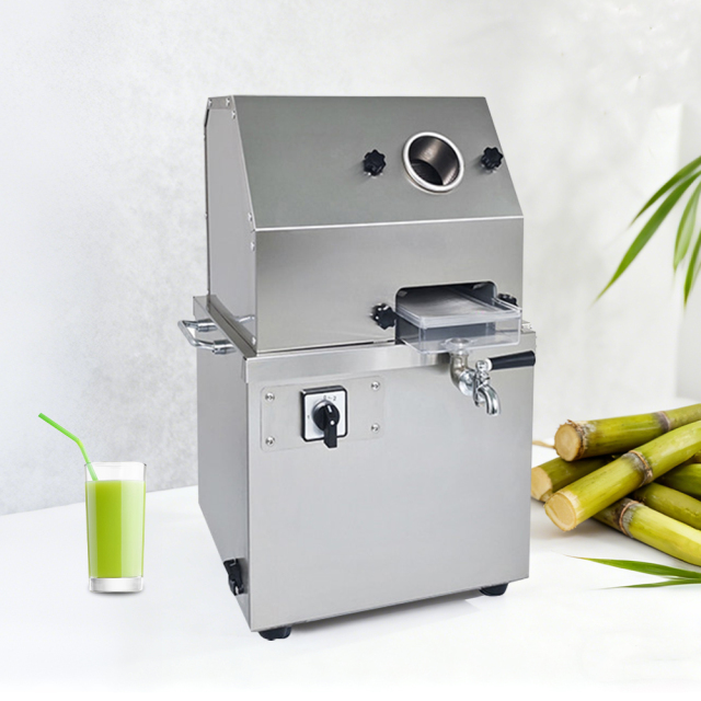 Stainless Steel Sugar Cane Press Juicer Juice Machine 3 Rolls With Reverse Function Juice Yield Reach 70%
