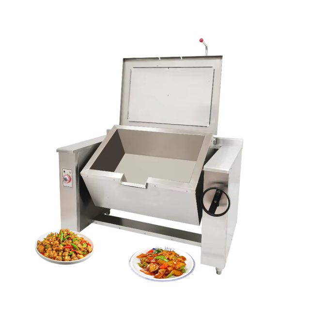 100L 145L Commercial Stainless Steel Tilting Bratt Pan Electric Tilting Flat Frying Cooking Pan