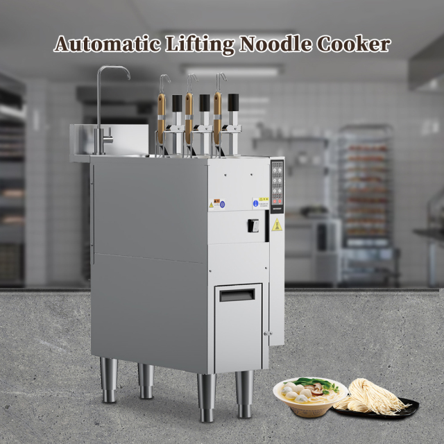 3 Baskets Fast Heating Electric Automatic Pasta Cooking Stove Commercial Automatic Lift Electric Noodle Cooking Machine