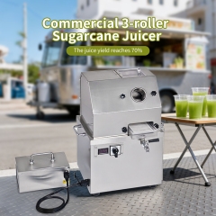 Stainless Steel Electric Sugarcane Juicer Machine Commercial Plug-in +battery Dual-use Type Sugar Cane Crusher