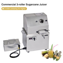 Stainless Steel Electric Sugarcane Juicer Machine Commercial Plug-in +battery Dual-use Type Sugar Cane Crusher