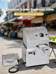 Stainless Steel Electric Sugarcane Juicer Machine Commercial Plug-in +battery Dual-use Type Sugar Cane Crusher