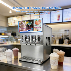 120l/h Iced-coffee Frozen Drink Maker 3 Tanks Commercial Slushy Smoothie Frozen Alcohol slushie Slush Machine