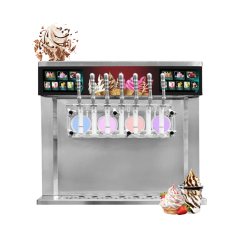 8 Programs Soft Serve Ice Cream Making Machine 7 Flavor 4+3 Mixed Built-in Air Pump+keep Fresh System