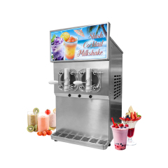 10l*2 Frozen Drink Cocktail Shake Freezer Machine Big Output 100l/h Slush Machine For Making Acai Bowl