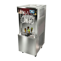 8 Programs 3-flavor Soft Ice Cream Machine Frozen Yogurt Acai Bowl Gelato Frozen Cocktails Smoothies Maker 30l/h
