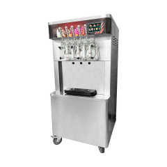 8 Programs 3-flavor Soft Ice Cream Machine Frozen Yogurt Acai Bowl Gelato Frozen Cocktails Smoothies Maker 30l/h