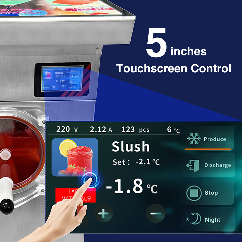120l/h Iced-coffee Frozen Drink Maker 3 Tanks Commercial Slushy Smoothie Frozen Alcohol slushie Slush Machine