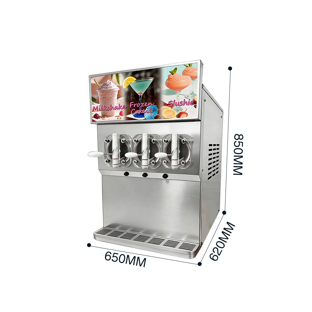 120l/h Iced-coffee Frozen Drink Maker 3 Tanks Commercial Slushy Smoothie Frozen Alcohol slushie Slush Machine