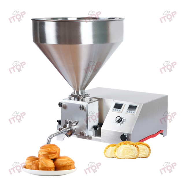 20L Donut Cup Cakes Depositor Chocolate Decorate Puff Bread Core Jam Cream Cake Filling Machine