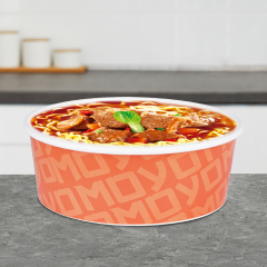 Korean Cuisine Induction Paper Bowl Disposable Heatable Paper Bowl for Ramen Cook Noodles