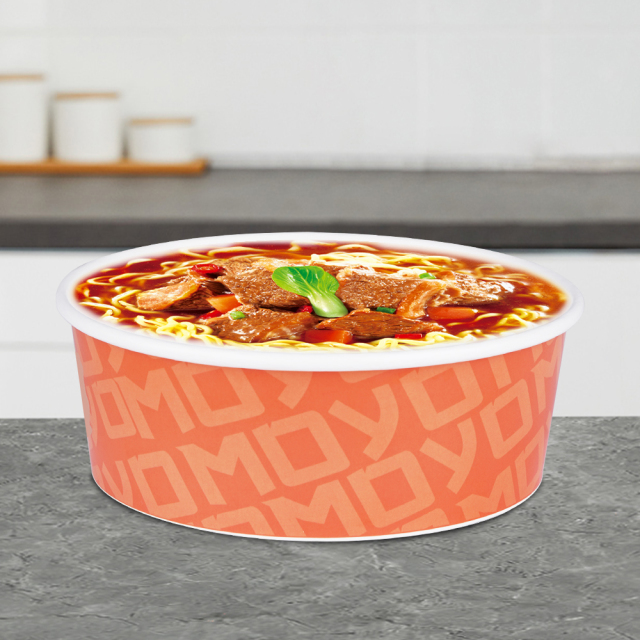 Korean Cuisine Induction Paper Bowl Disposable Heatable Paper Bowl for Ramen Cook Noodles