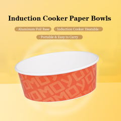 Korean Cuisine Induction Paper Bowl Disposable Heatable Paper Bowl for Ramen Cook Noodles