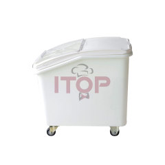 81L 102L Movable Cereal Box Flour Tub Containers Kitchen Movable Food Bucket Storage Container Rice Box