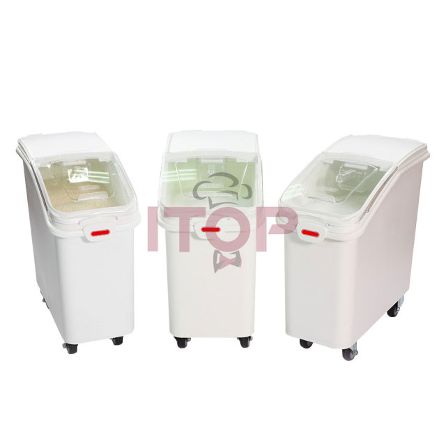 81L 102L Movable Cereal Box Flour Tub Containers Kitchen Movable Food Bucket Storage Container Rice Box