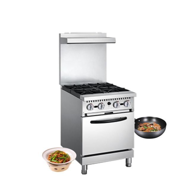 American Style Commercial 4 Burner Gas Range With Oven