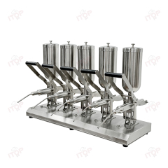 304 Stainless Steel 5l*5 Manual Churro Filler Donut Churros Filling Machine for Sale