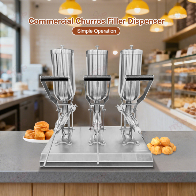 Stainless Steel Manual Donut Jam Filler Commercial Croissant Pastry Cream Filling Machine Churro Filling Machine