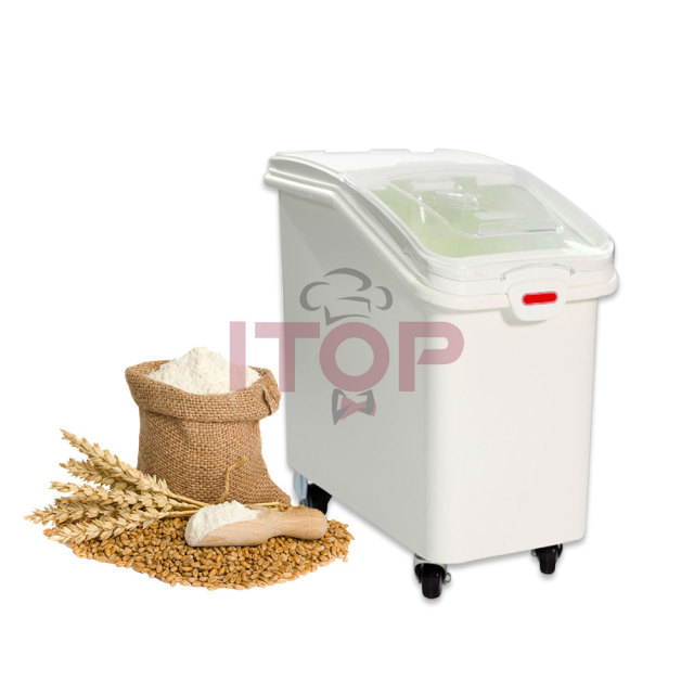 81L 102L Movable Cereal Box Flour Tub Containers Kitchen Movable Food Bucket Storage Container Rice Box