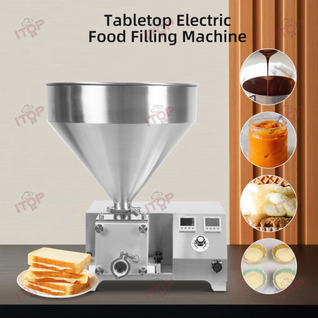 20L Donut Cup Cakes Depositor Chocolate Decorate Puff Bread Core Jam Cream Cake Filling Machine