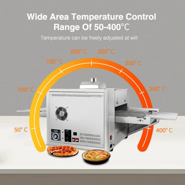 Restaurant Hotel Stainless Steel Automatic Chain Running Commercial Gas Pizza Conveyor Ovens